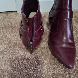 Vince Camuto Dark Red Ankle Booties